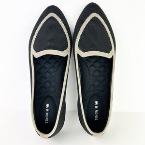 Birdies The Blackbird Black Beige Washable Knit Flats